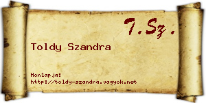 Toldy Szandra névjegykártya